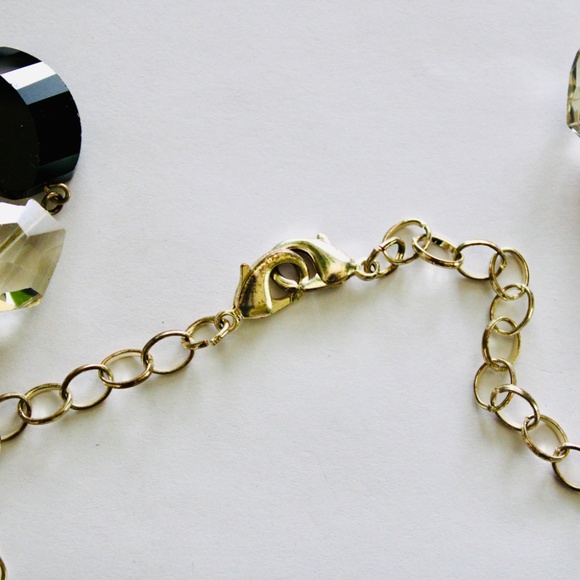 White House/Black Market Necklace Gold-Tone, Red, Black, & Clear - Picture 7 of 8